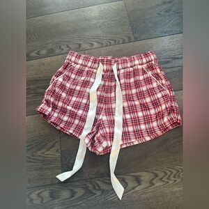 Abercrombie & Fitch Red Plaid Shorts